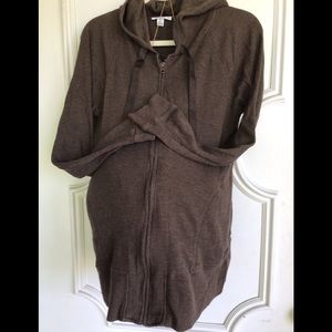 Liz Lange Maternity for Target lightweight zip hooded jacket Size Large